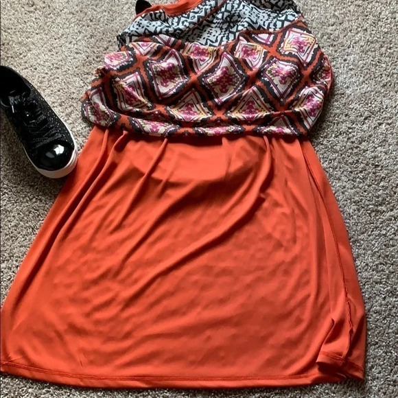 Girls Jr Geometric Print Sleeveless Dress - Picture 6 of 7